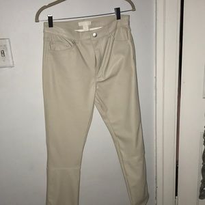 Tan vegan leather pants